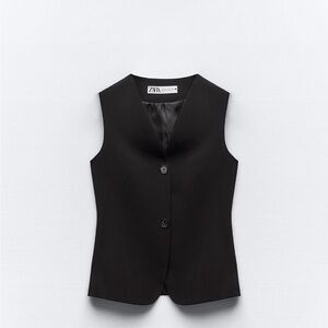 ZARA NWT fitted button vest